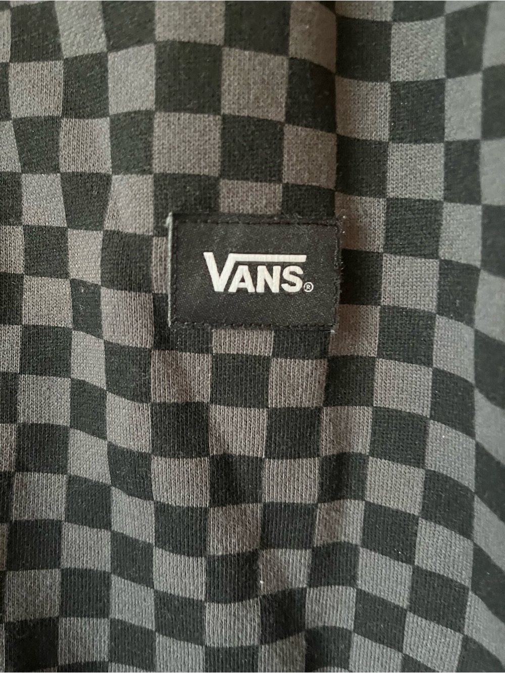 Vans Black & Gray Checkerboard Zip-Up Hoodie Jacket - Picture 2 of 5